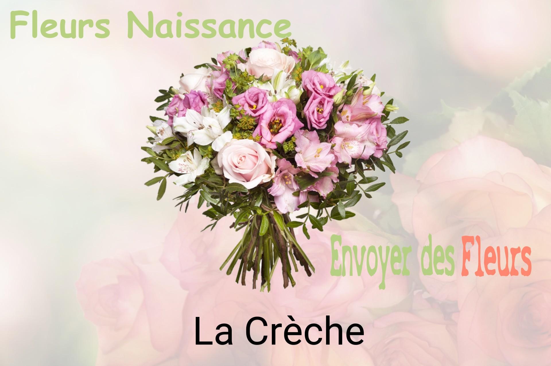 Bouquet de fleurs de naissance livré à La Crèche